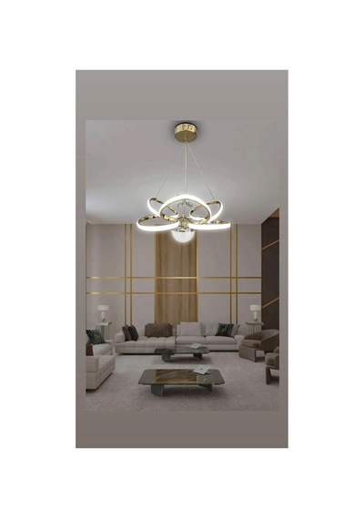 Lotus 3 Renk 4 Toplu Led Sarkıt Avize 3 Renk Altın