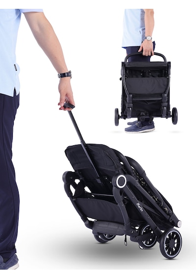 Baby Storch - Merlin Model Compact Bebek Arabası Kabin Boy - Siyah