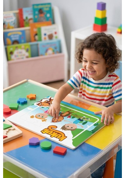 35 Parça Kukuli Ve Arkadaşları Çocuk Frame Puzzle Eğitici Ve Eğlenceli Çocuk Yapboz 1