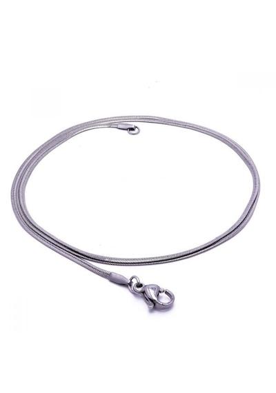 Erkek İnce Çelik Kolye 1mm 9202 Gümüş