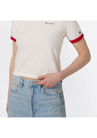 Champion Crewneck Croptop Kadın Beyaz T-shirt 118533 2800324