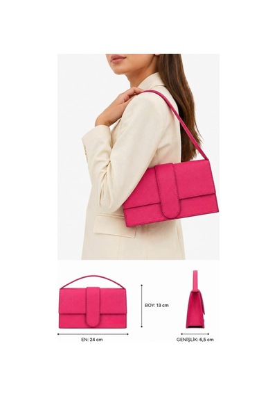 Moda Çınar Şık Yeni Model El Ve Kol Çantası Model:modacnr1 Pembe
