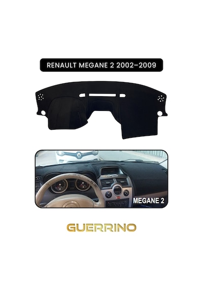 Renault Megane 2 2002 2009 Torpido Koruma Halısı Siyah Kenar