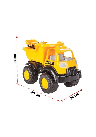 06 518 Power İş Makineli Kamyon -pilsan Oyuncak Çok Renkli