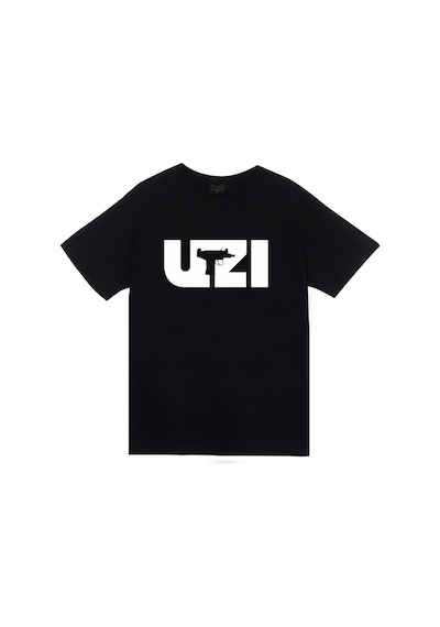 Stoned&Fame Uzi Baskılı T-shirt SIYAH
