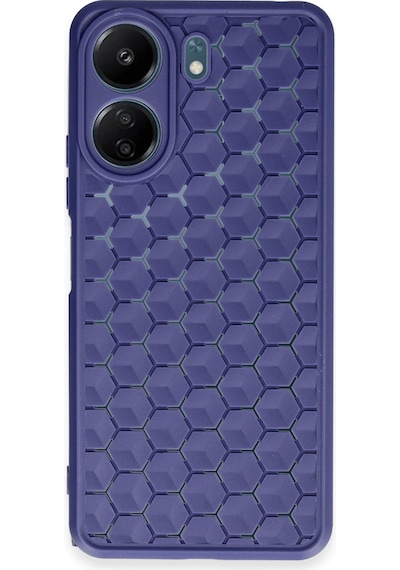 Xiaomi Redmi 13c Uyumlu Kılıf Petek Silikon Kapak - Lacivert