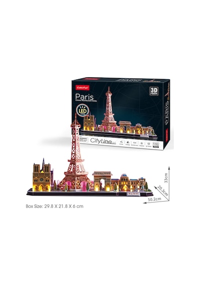 3d Puzzle Paris 115 Parça Led işıklı