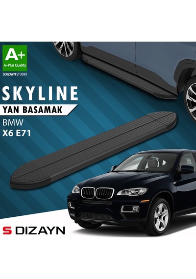 S-dizayn Bmw X6 E71 Skyline Siyah Yan Basamak 193 Cm 2008-2014 A+ Kalite