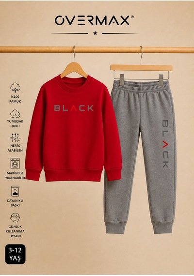 Overmax Black Baskılı Unisex Tasarım Çocuk Eşofman Takımı 3-12 Yaş Kırmızı Üst- Gri Alt - 915906821 Kırmızı Üst- Gri Alt Overmax Black Baskılı Unisex Tasarım Çocuk Eşofman Takımı 3-12 Yaş Kırmızı Üst- Gri Alt - 915906821 Kırmızı Üst- Gri Alt