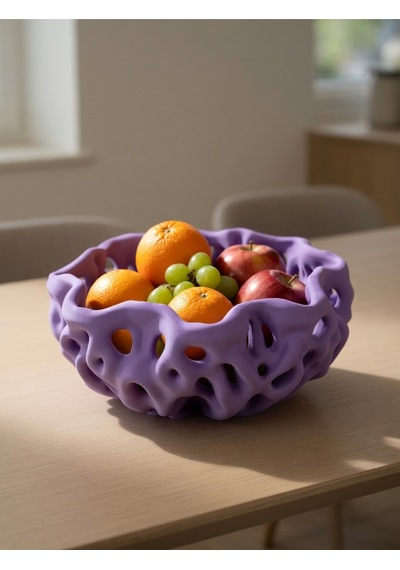 Organik Delikli Dekoratif Kase Modern Şık Hafif Dayanıklı Ev Dekoru 20x9 Cm