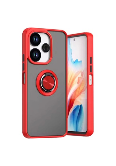 Newface - 661 - Xiaomi Redmi 13 4g Kılıf Montreal Yüzüklü Silikon Kapak - Edntrend - - Kırmızı