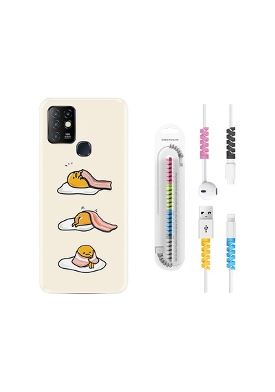 Infinix Hot 8 Kılıf Kablo Koruyuculu Sweety Egg 1322