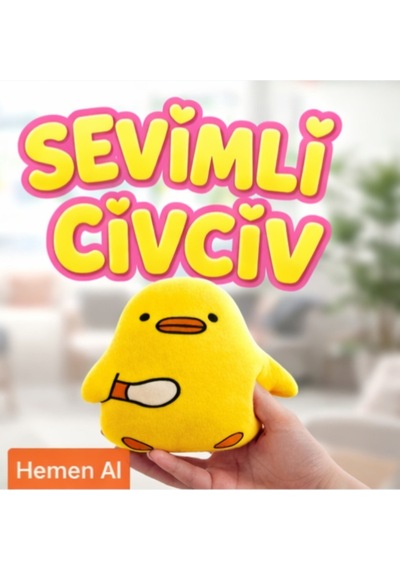 Peluş Sevimli Katil Civciv Sarı