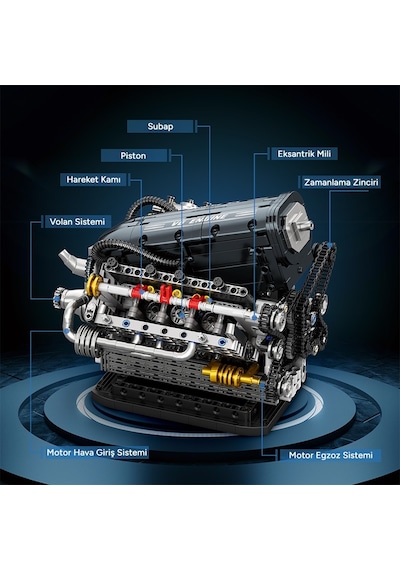 Reobrix V6 Engine 33013 Brick Yapım Seti
