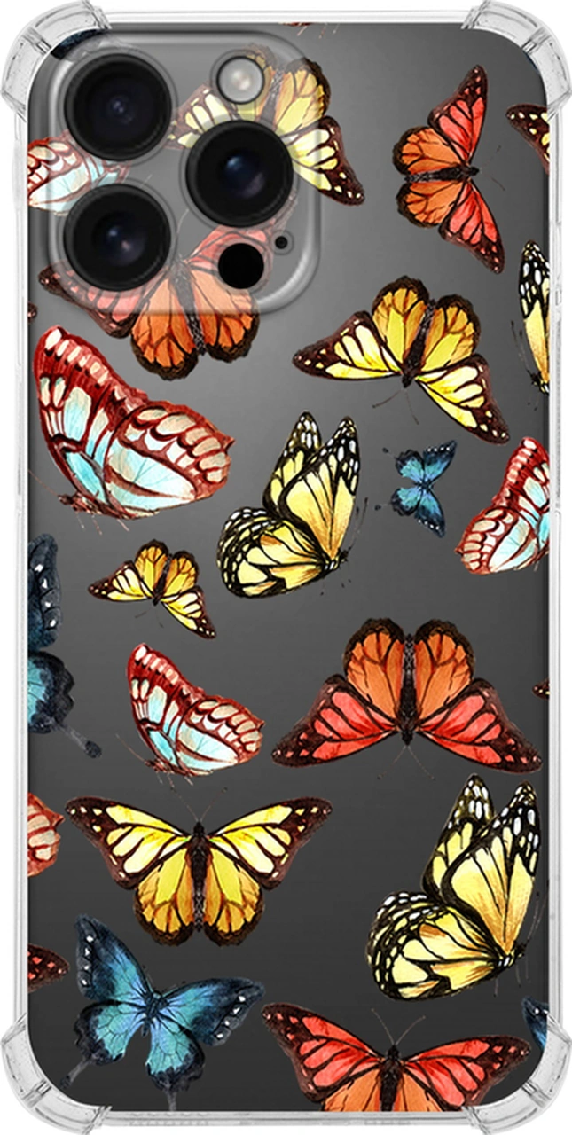 Apple Uyumlu iPhone 16 Pro Max İle Water Color 2 Baskılı Köşe Korumalı Şeffaf Antişok Kılıf