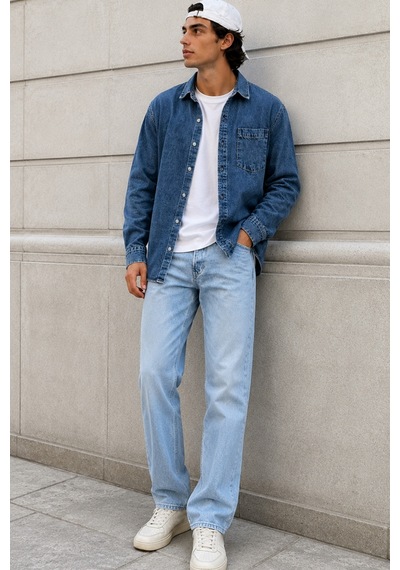 Cool Tarz Erkek Regular Denim Gömlek Yıkamalı Kot Uzun Kollu Cepli Jean Gömlek Lacivert Lacivert Cool Tarz Erkek Regular Denim Gömlek Yıkamalı Kot Uzun Kollu Cepli Jean Gömlek Lacivert Lacivert