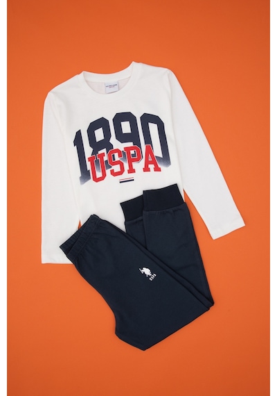 U.S. Polo Assn. Erkek Çocuk Beyaz Pijama Takımı 50318565-VR013