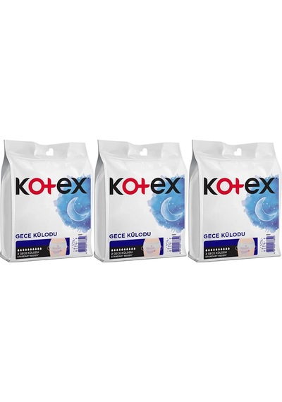 Kotex Gece Külodu / Külot Standart Beden 6 Lı Set 3pk 2