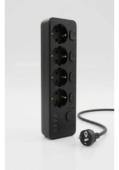 Akım Korumalı 4 Lü Priz 2xusb 2xtype-c Çıkış Yüksek Gerilim Koruma Priz Çoğaltıcı 2 M