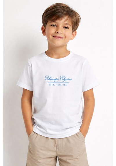 Yale Kids 8-12 Yaş Erkek Çocuk Tişört Beyaz