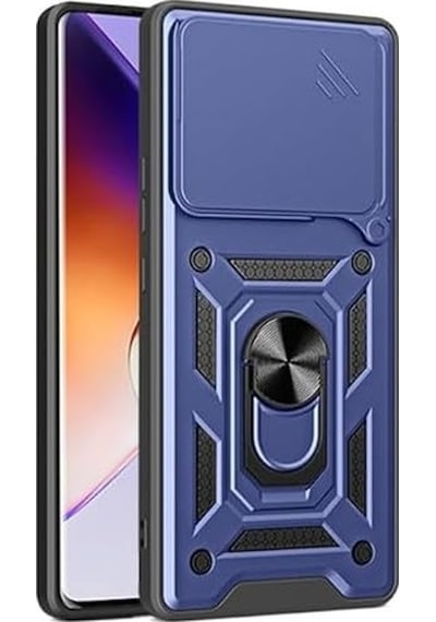 İnfinix Note 40 Pro 5g İle Uyumlu Kılıf Magnetik Standlı Kamera Korumalı Sürgülü Kapak