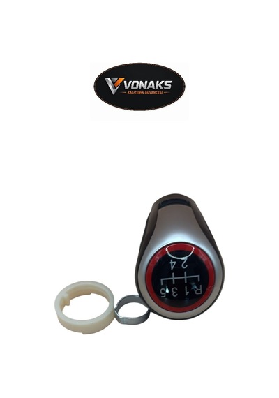 Vw Audi Skoda Uyumlu 5 İleri Universal Dönüşüm Vites Topuzu Kafası Kırmızı Gümüş Renkli