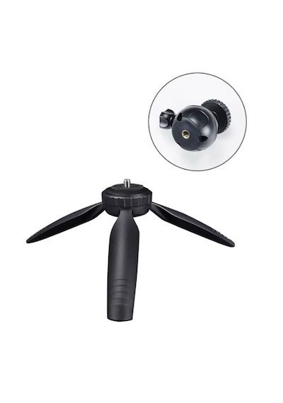 Ayex Pocket M2t Mini Masaüstü Tripod + Telefon Tutucu 19cm Yükseklik Ayarı, 2,5kg Taşıma Kapasitesi, 360 Döner Kafa -