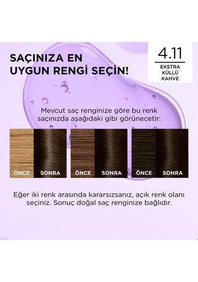 L Oréal Paris Excellence Cool Creme 4.11 Ekstra Küllü Kahve Saç Boyası