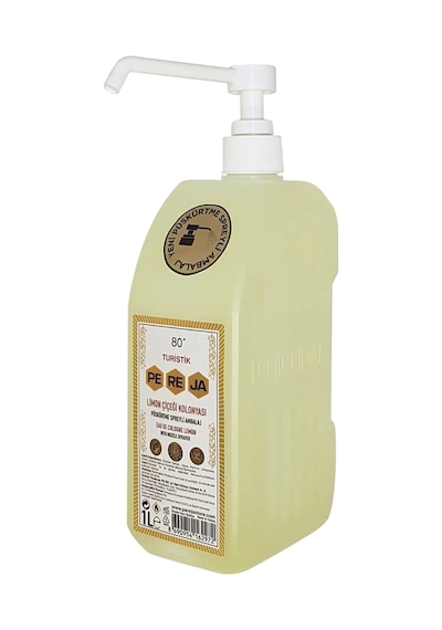 Pereja 80 Derece Turistik Limon Çiçeği Kolonyası Sprey Pompalı 1 L