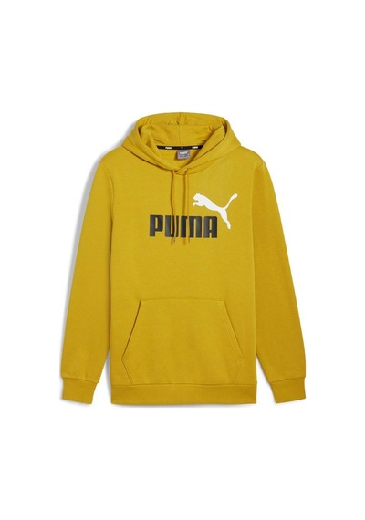 Puma Ess+ 2 Col Big Logo Hoodie Erkek Kapişonlu Sweatshirt 58676429 Sarı