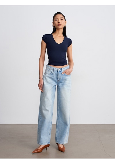 Dilvin 32894 V Yaka Fit T-shirt-k.lacivert