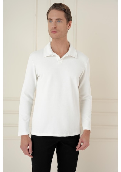 Efor Ts 890 Slim Fit Ekru Spor T-shirt Ekru