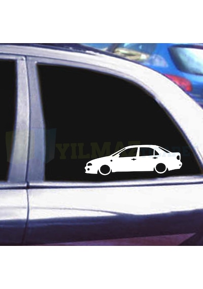 Fiat Marea Basık Araç Oto Sticker Kelebek Cam Yapıştırma 1 Çift