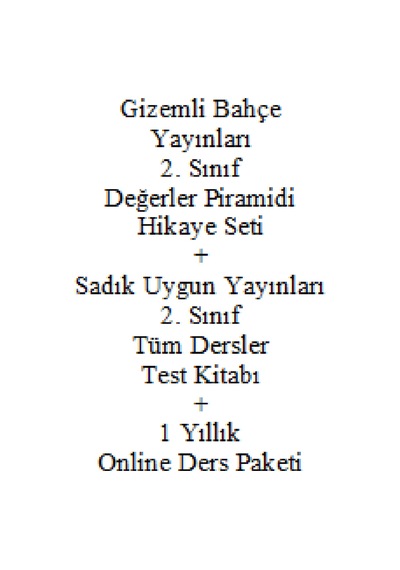 2. Sınıf Hikaye Kitabı Seti Değerler Piramidi + Sadık Uygun Yayınları Tüm Dersler 2. Sınıf Test Kitabı + 1 Yıllık Online Ders Paketi﻿