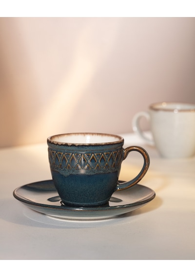 Madame Coco Antique 2 'li Kahve Fincan Seti Fınc0000000056 90ml-indigo