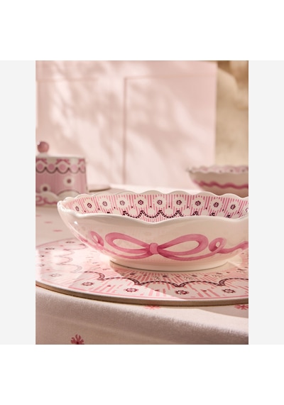 Pembe Stoneware Servis Kasesi 20,5 Cm