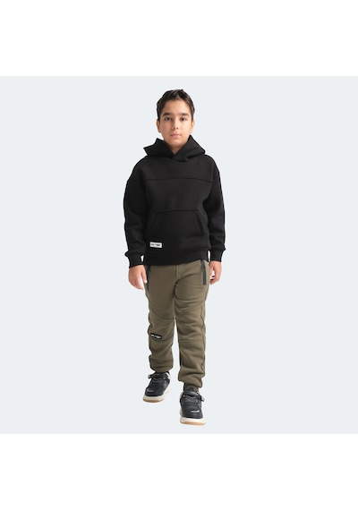 Slazenger LENE Çocuk Kapüşonlu Cepli Siyah Sweatshirt