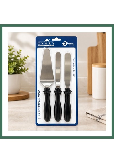 En-cag 3 Parça Pasta Spatulası Bss Çok Renkli