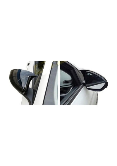 Fiat Albea Palio 2010 2011 2012 2013 İle Uyumlu Araca Özel Yarasa Batman Piano Black Ayna Kapağı Takımı 1 Adet