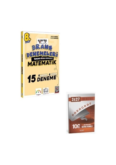 Ders Arkadaşım 2027 8. Sınıf Matematik 15 Branş Denemeleri+ Anla Kazan Paragraf