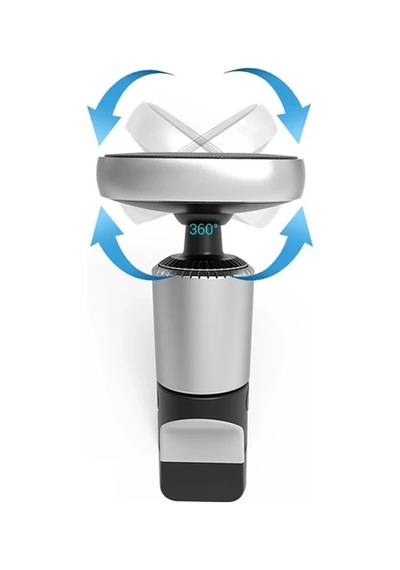 Floveme Güçlü Mıknatıslı 360 Döner Universal Araç Havalandırma Telefon Tutucu- 5775 Gri
