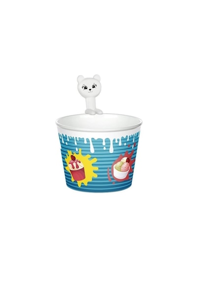 4 Lü Cupice Dondurma Seti Kaşıklı