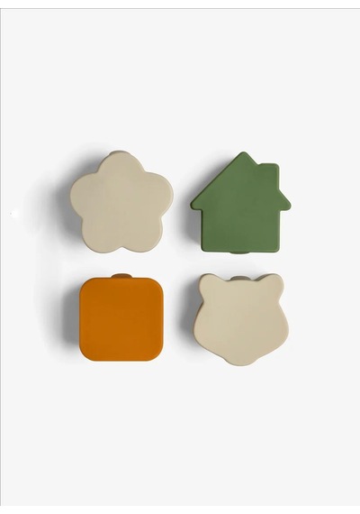Citron 4'lü Silikon Beslenme Kutusu Düzenleyicileri - Grey/green/caramel 1061008 1