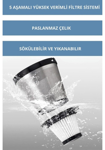 Tecnopoint Kablosuz Araç Içi Süpürge 80w, Güçlü Emiş, Type-c Şarjlı, Ultra Sessiz, Hafif Tasarım Diğer