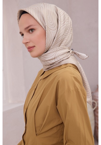 BELLİ İpek Twill Eşarp 4209d01 Taş - 80