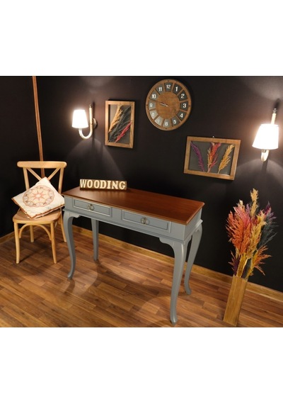 Wooding 120 Cm Çekmeceli Masif Gri Ceviz Dresuar (548588468) Gri