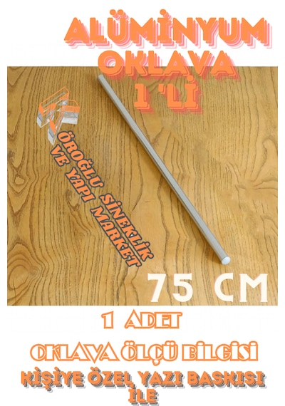 1'li Masterchef Alüminyum Paslanmaz 75 Cm Metal Oklava Hamur