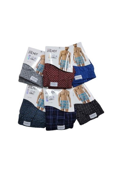 Jiber Erkek Baskılı Karışık Renk Boxer 130 - 6 Adet 001