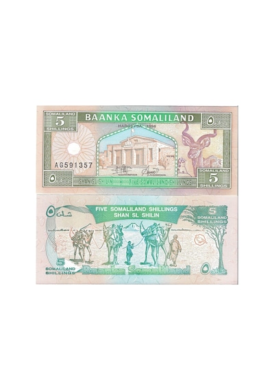 Somali 1994 Yılı 5 Shilling Yabancı Kağıt Para Çil Unc Koleksiyon Para