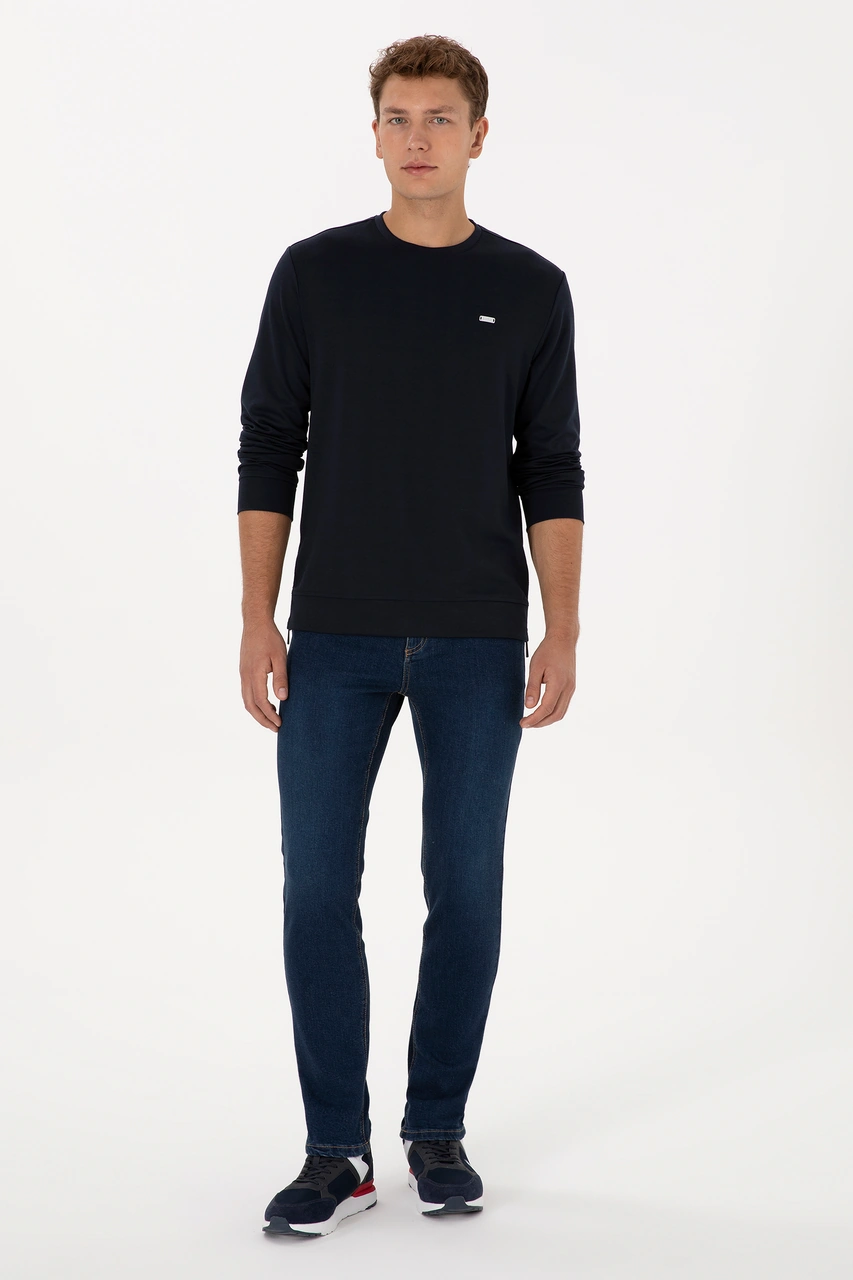 U.S. Polo Assn. Erkek Regular Fit Bisiklet Yaka Lacivert Sweatshirt 50315483-VR033
